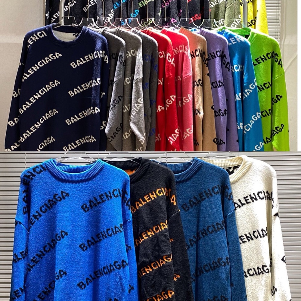 Balenciaga Multicolor Logo Sweaters
